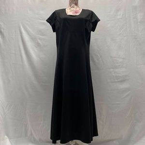 JoRo Fashion Black Short Sleeve Full Length Dress